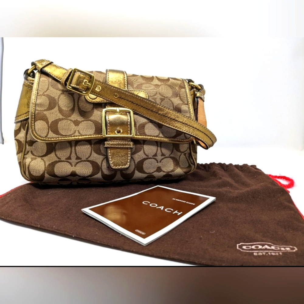 Coach limited edition Gold Handbag with certificate of authenticity.